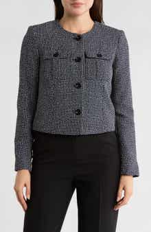 DKNY Tweed Crop Jacket