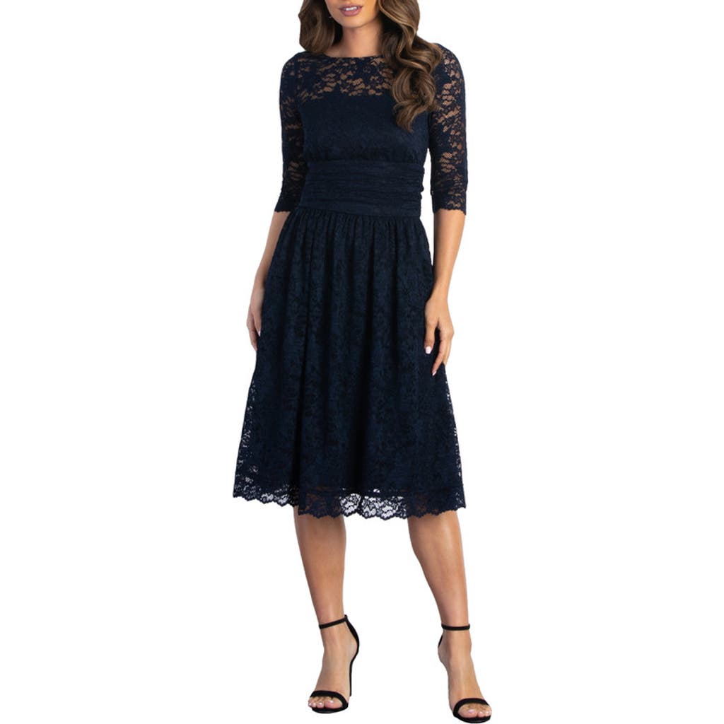 Kiyonna Luna Lace Cocktail Dress In Indigo Blue | ModeSens Kiyonna Luna Lace Cocktail Dress In Indigo Blue | ModeSens