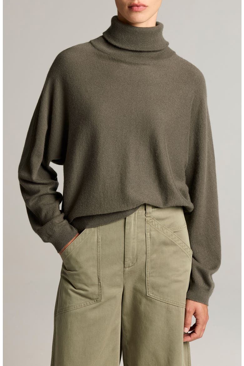 Wool & Cashmere Turtleneck Sweater, Alternate, color, ROSEMARY
