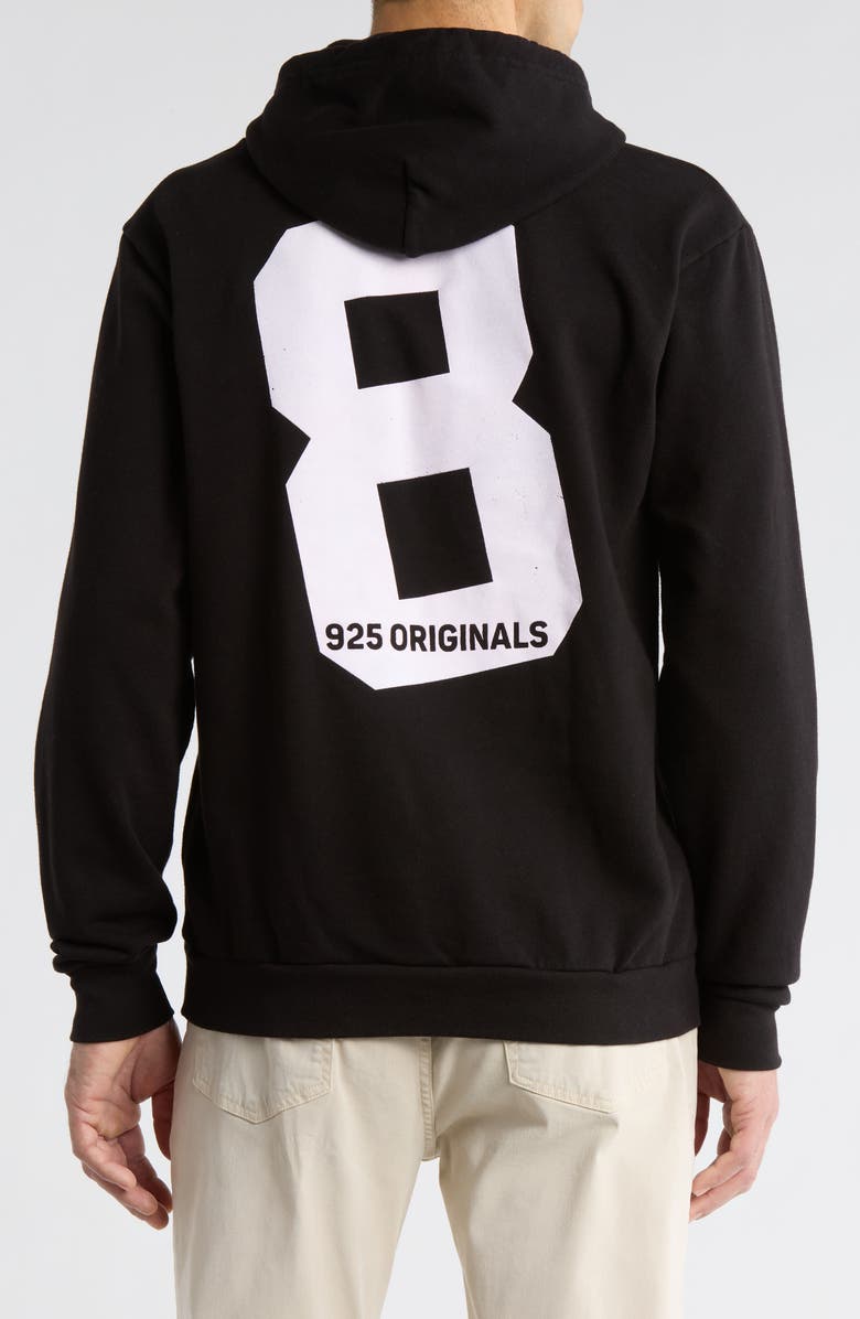 925 Originals Playbook Graphic Cotton Hoodie, Alternate, color, Jet Black