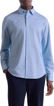 Bugatchi Jules OoohCotton® Honeycomb Print Button-Down Shirt