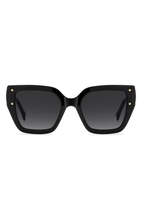 Her 53mm Gradient Square Geometric Sunglasses