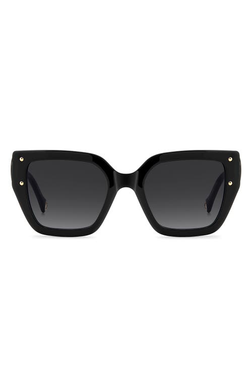 Carolina Herrera Her 53mm Gradient Square Geometric Sunglasses In Black