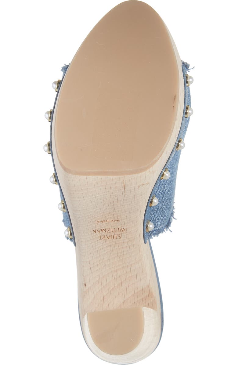 Stuart Weitzman Imitation Pearl Clog Sandal, Alternate, color,