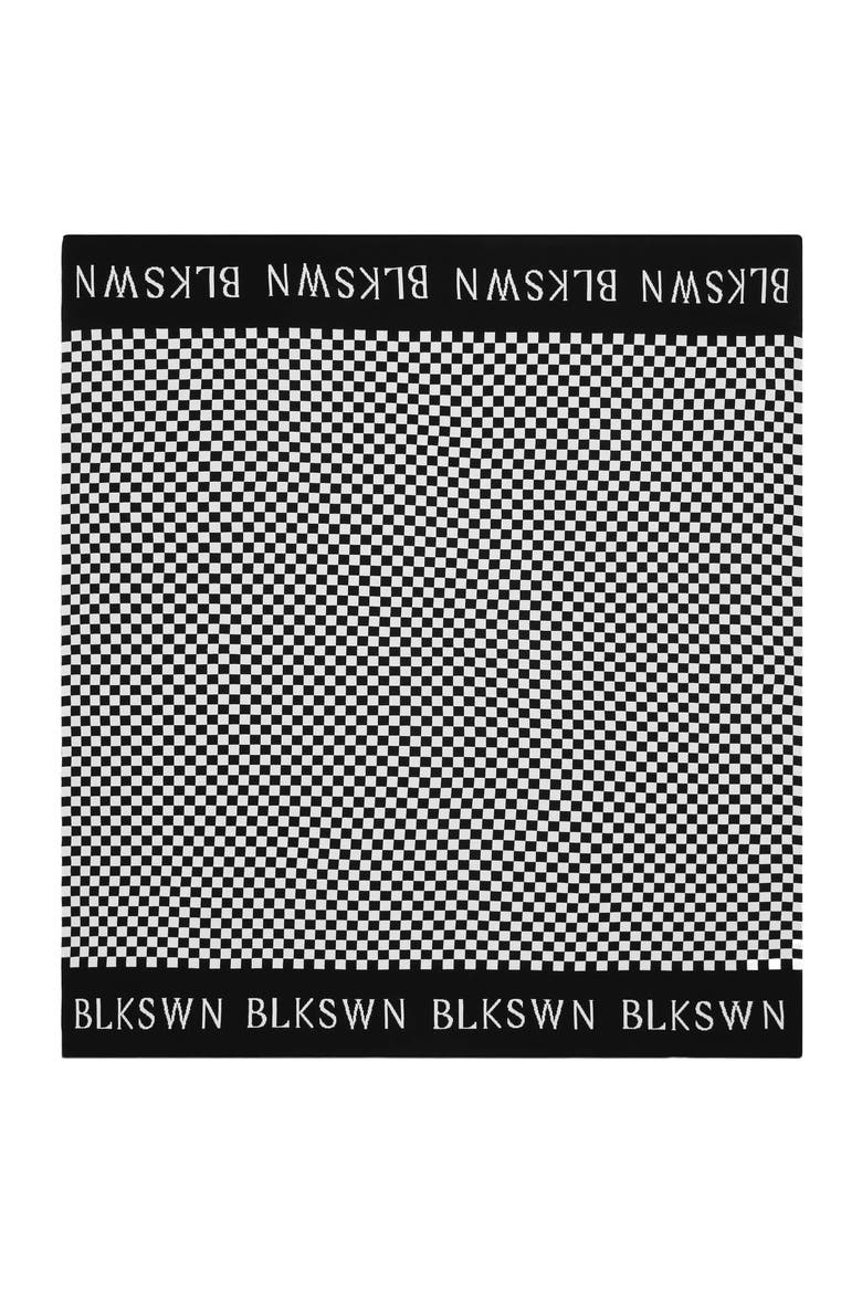 Checkerboard Alpaca Throw Rug, Alternate, color, Black & White