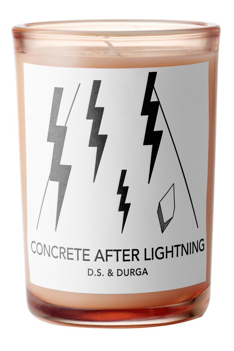 Concrete After Lightning Scented Candle, Main, color, WHITE