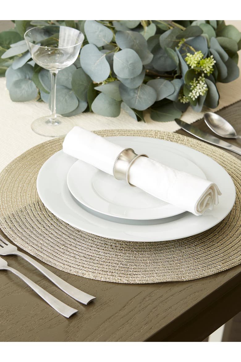 Metallic Gold Polyester Woven Placemat Set/4, Alternate, color, Metallic Gold