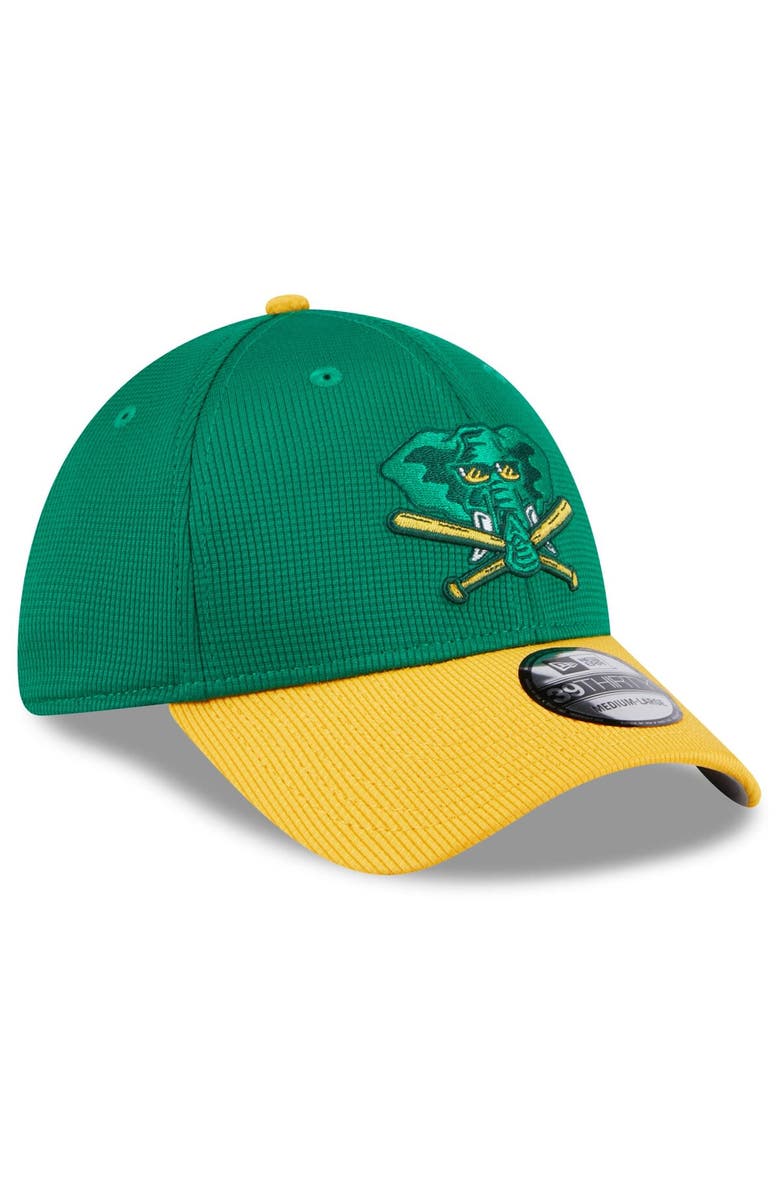 New Era Men's New Era Kelly Green Oakland Athletics 2024 Batting Practice 39THIRTY Flex Hat, Alternate, color, Kelly Green