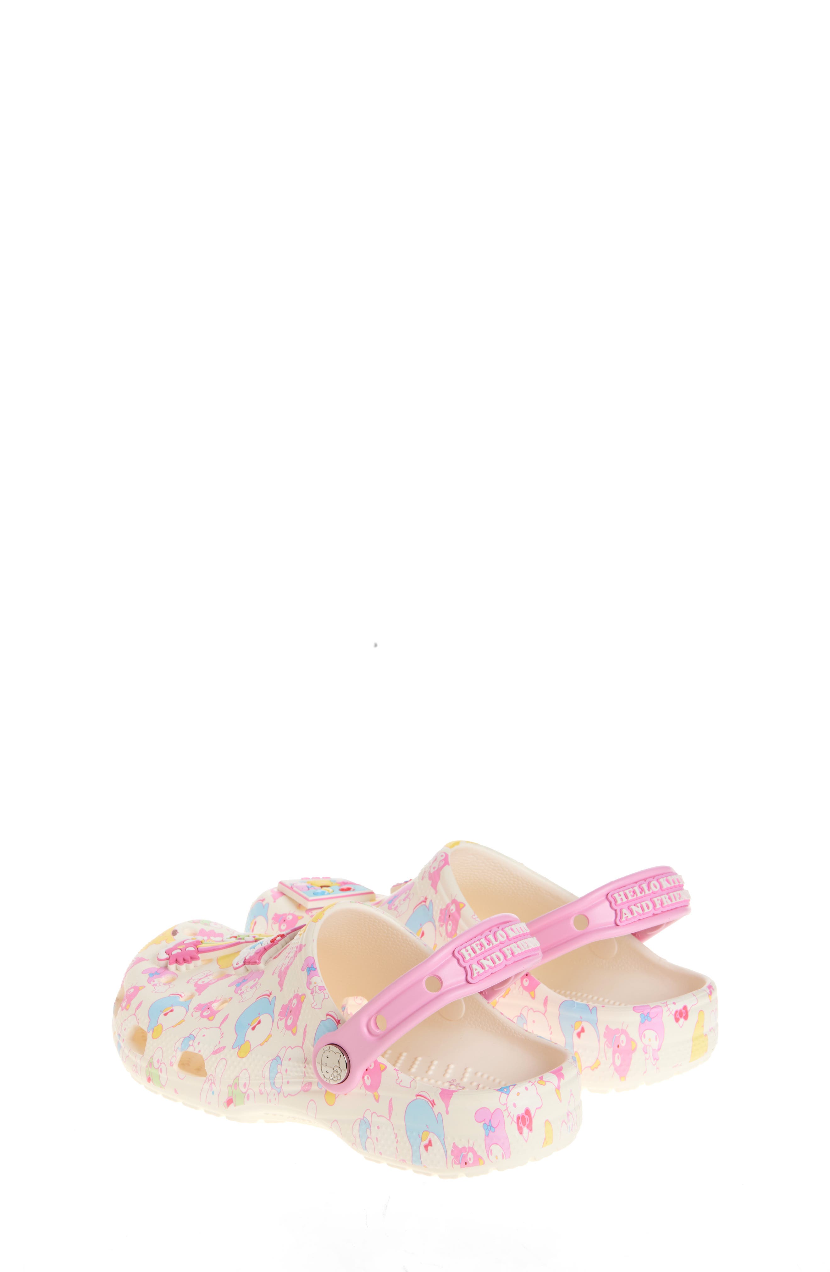 CROCS x Hello Kitty Kids' Classic Clog, Alternate, color, Ivory/ Pink Multi