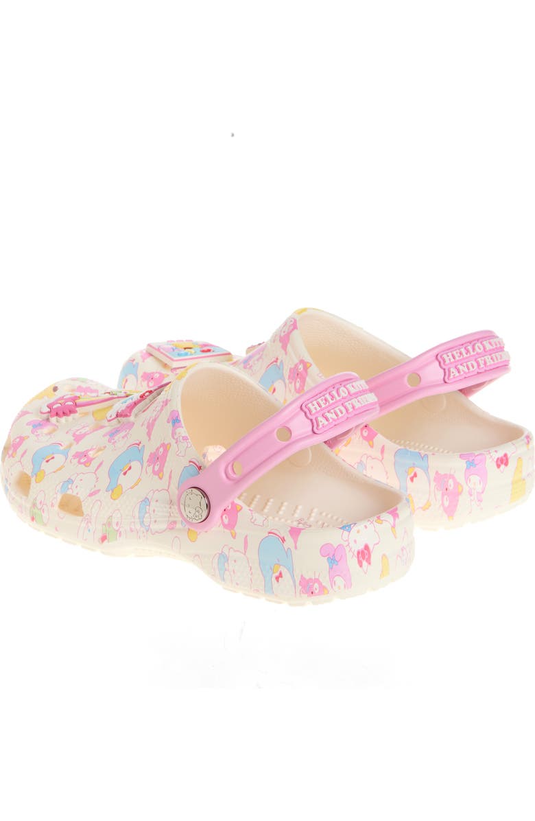 CROCS x Hello Kitty Kids' Classic Clog, Alternate, color, Ivory/ Pink Multi
