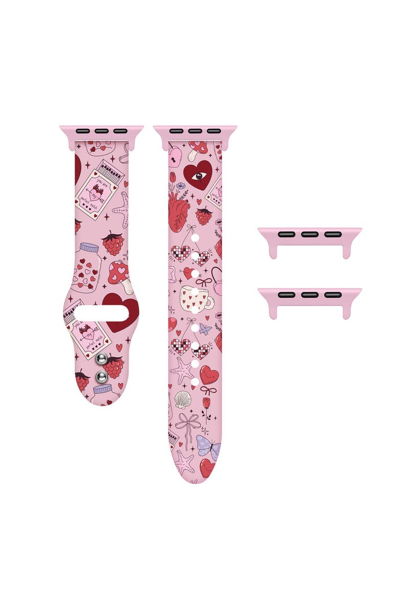 Posh Tech Y2K Silicone Band for Apple Watch, Alternate, color, Pink