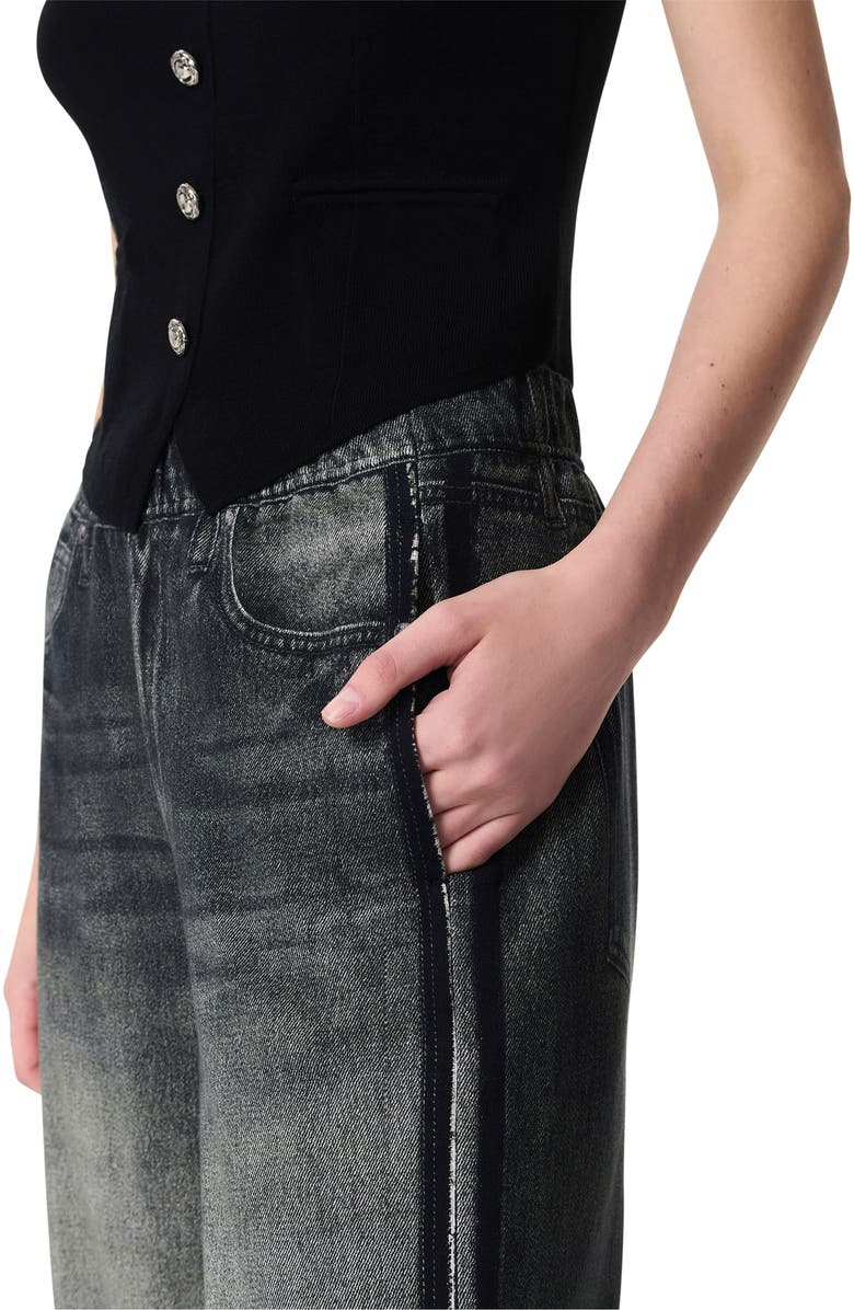 rag 
bone Miramar Track Stripe Cotton Terry Sweatpant Jeans, Alternate, color, Washed Black