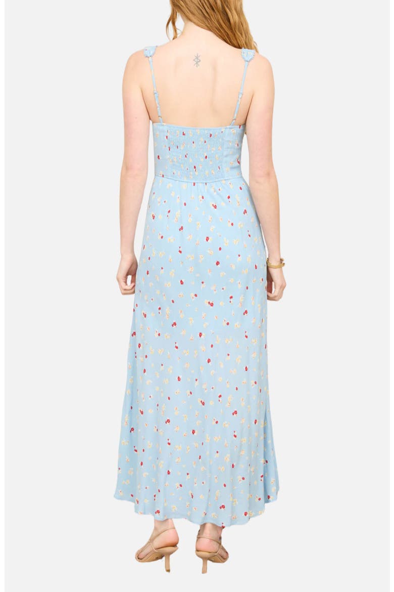 Floral A-Line Sundress, Alternate, color, DUSTY BLUE