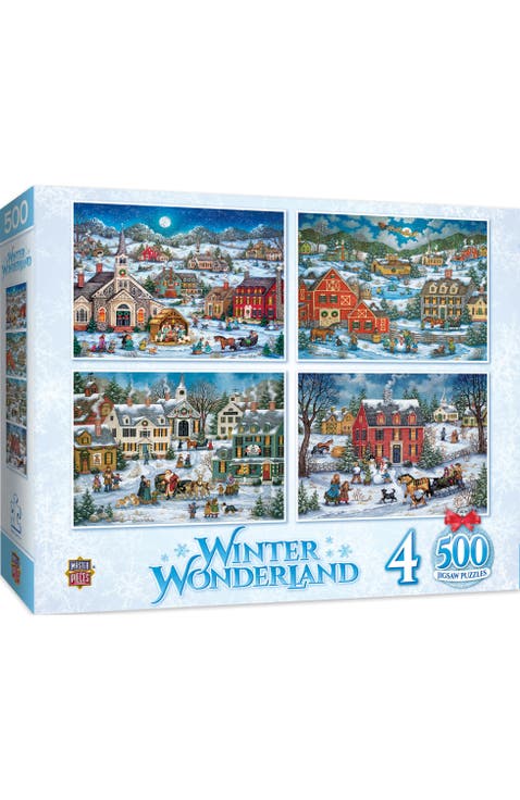Winter Wonderland 500pc Puzzles 4-Pack