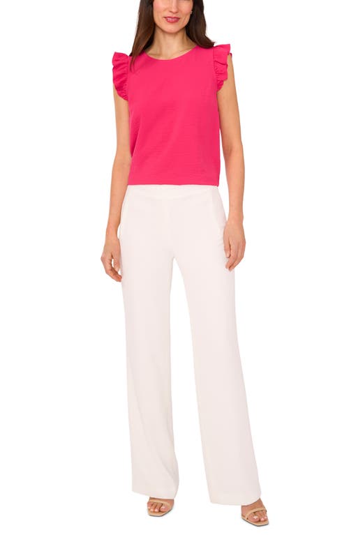 Halogen ® Textured Ruffle Button Top In Pink Peacock