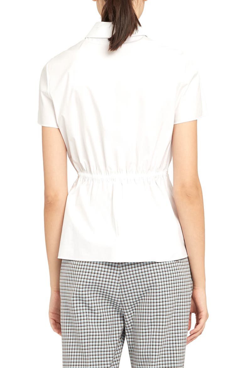 Cinched Waist Shirt, Alternate, color, WHITE