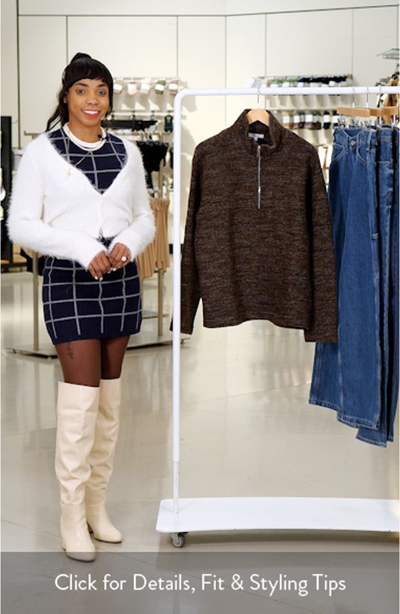 Bouclé Quarter Zip Pullover, sales video thumbnail