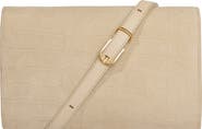 Vince Croc Embossed Nubuck Leather Wallet on a Strap