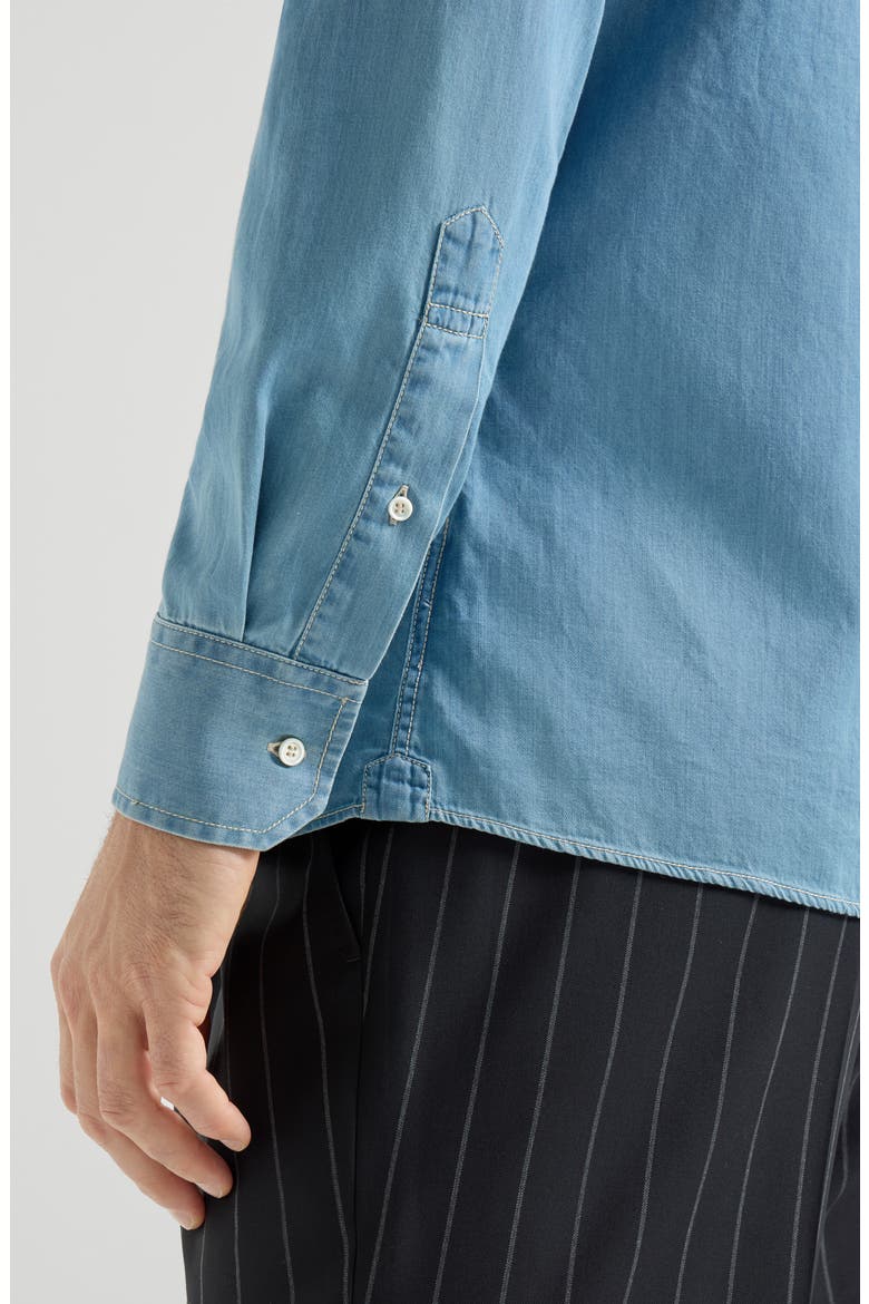 Shirt with snaps, Alternate, color, Light Blue Denim