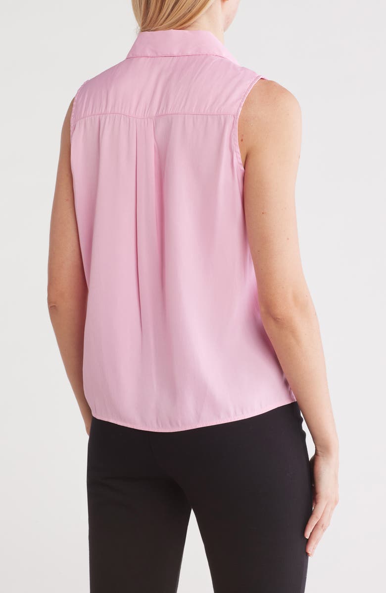 T Tahari Sleeveless Button Front Top, Alternate, color,
