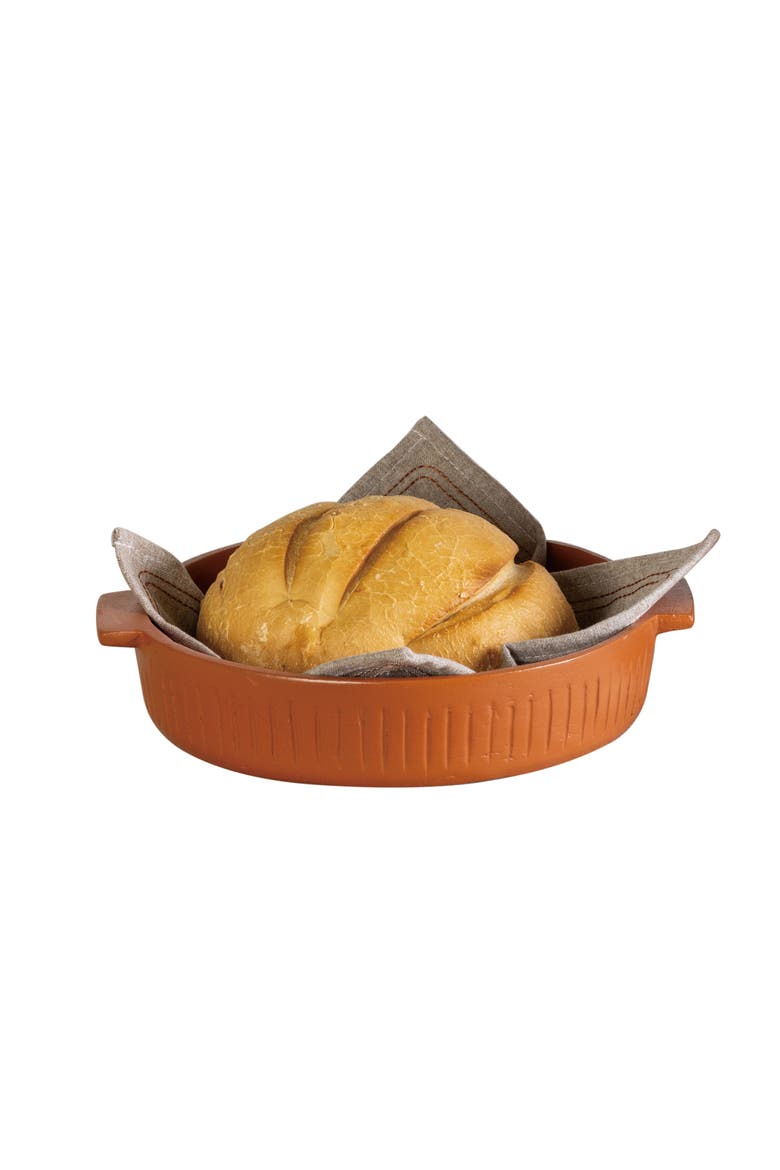Terracotta Brown Harvest Baker Natural Instincts Open Baking Dish, Main, color, Brown