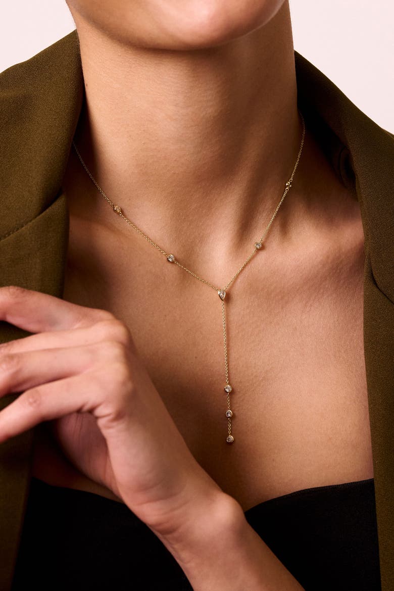 Castles Lariat Necklace, Alternate, color, Gold