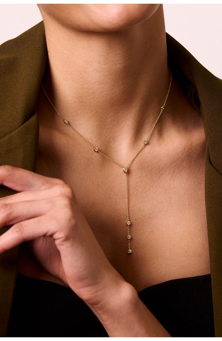 Electric Picks Castles Lariat Necklace, Alternate, color, Gold