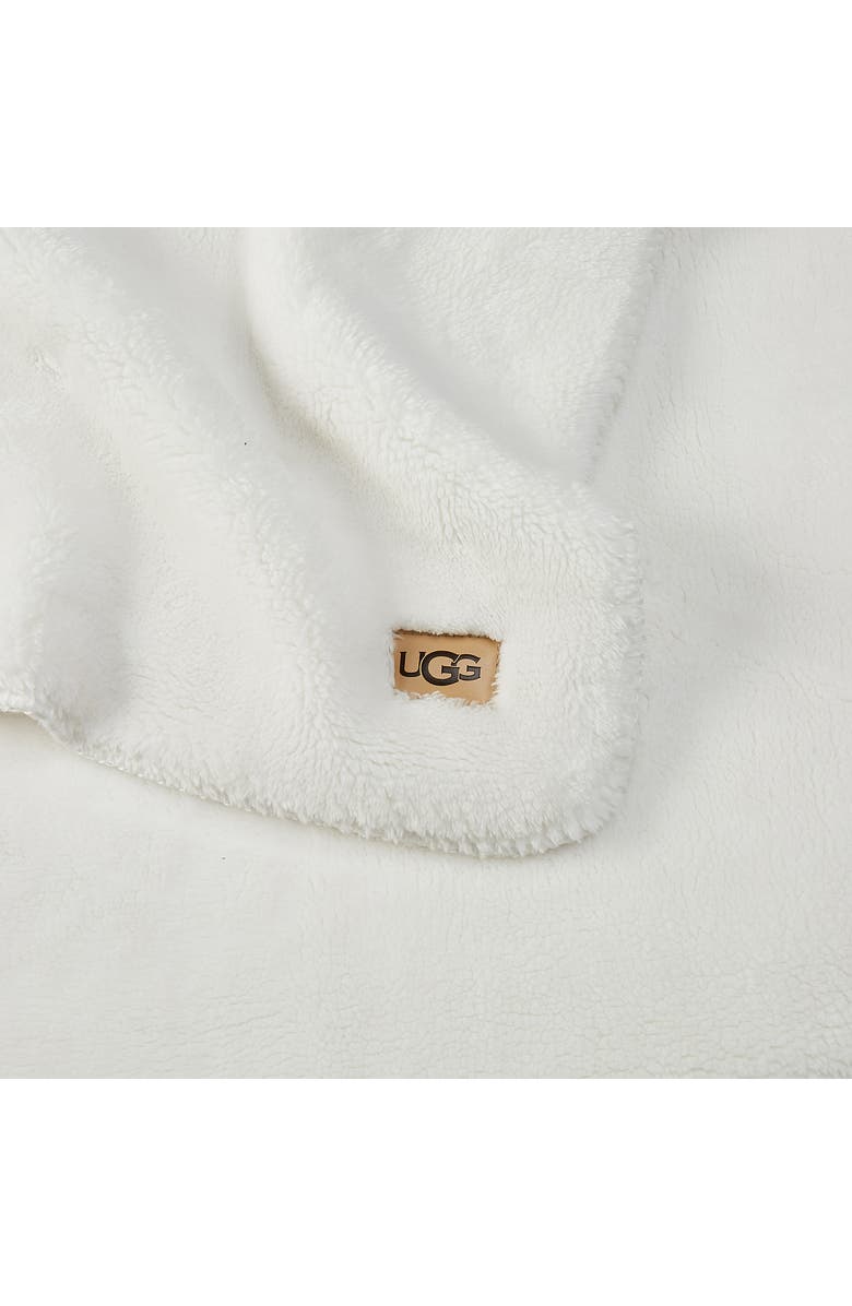 UGG<sup>®</sup> Whitecap Fleece Throw Blanket, Alternate, color, Snow