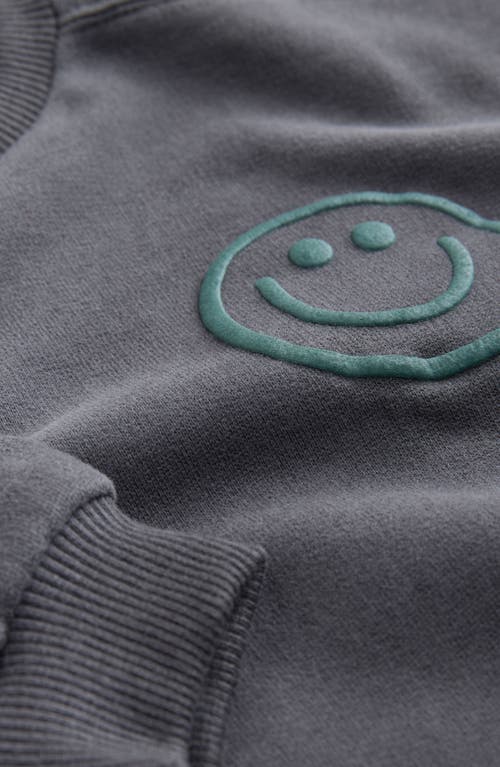 Next Kids' Smiley Sweatshirt & Stripe Sweatpants Set In Brown