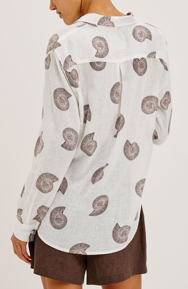 Rails Charli Seashell Print Button-Up Shirt, Alternate, color, 