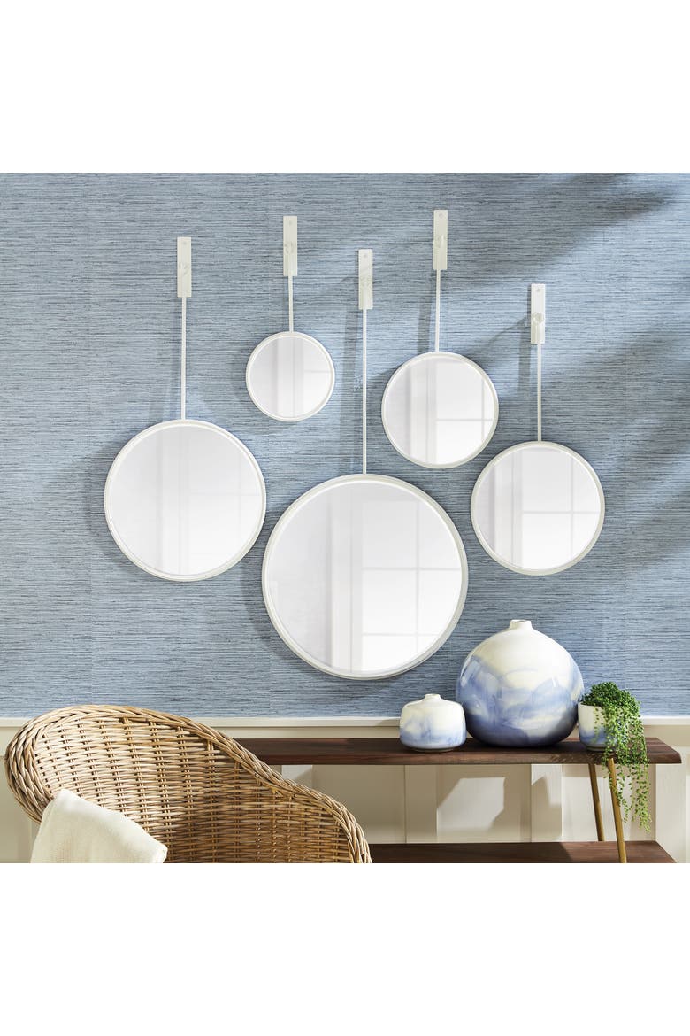 Maison Noir Pendulum Mirrors Set of 5, Alternate, color, White