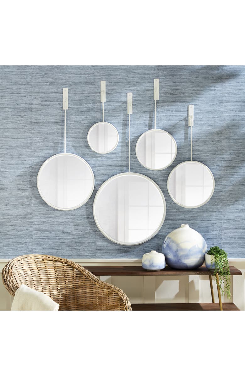 Napa Home & Garden Maison Noir Pendulum Mirrors Set of 5, Alternate, color, White