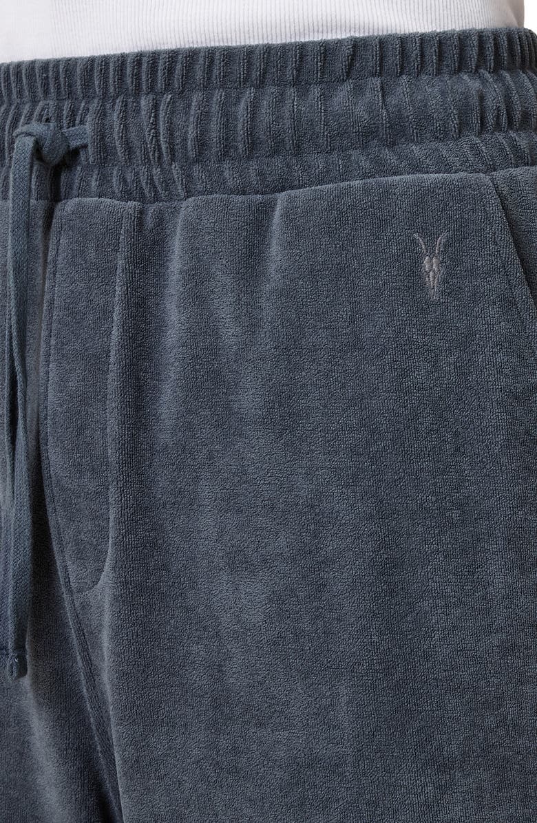 AllSaints Felix Towelling Sweat Shorts, Alternate, color, Pitched Blue