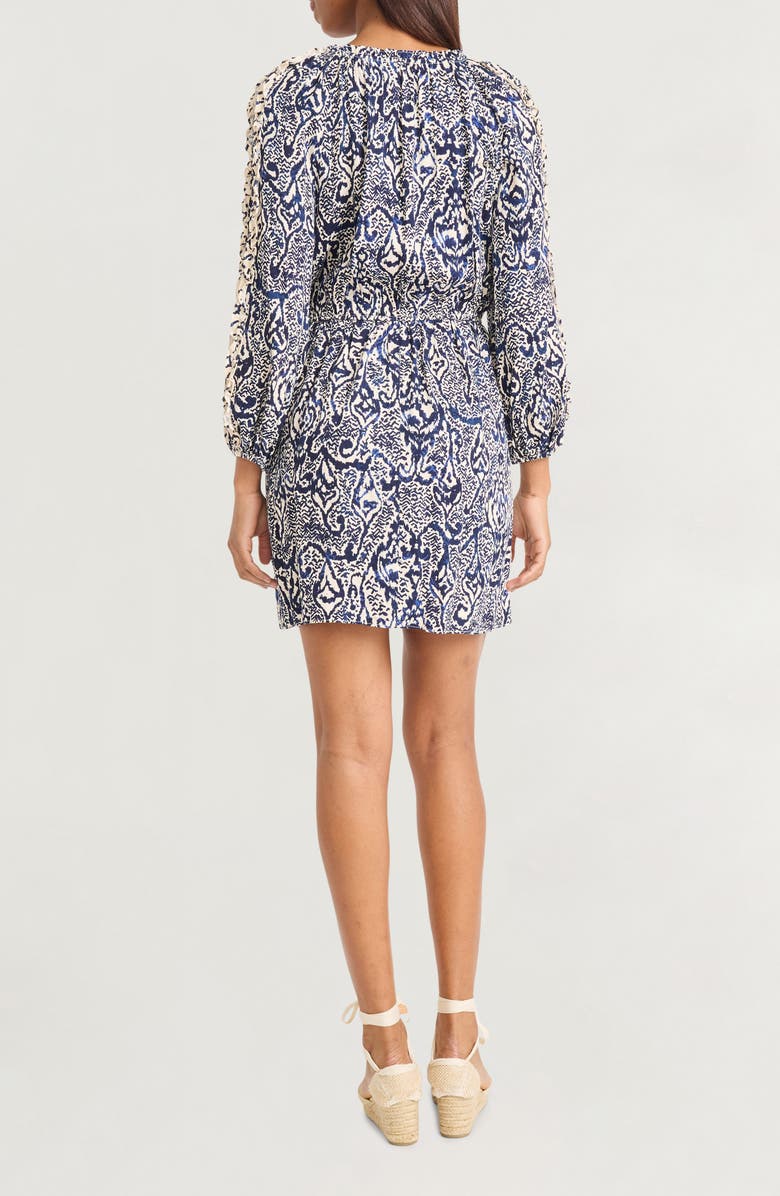 The Good Journey Patterned Minidress, Alternate, color, Navy/ White