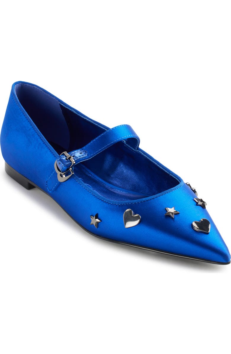 KARL LAGERFELD PARIS Veyda Pointed Toe Mary Jane Flat, Main, color, Cobalt