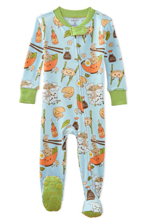 Cruz One-Piece Organic Cotton Footie Pajamas