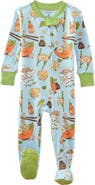 BUTTERBLU Cruz One-Piece Organic Cotton Footie Pajamas