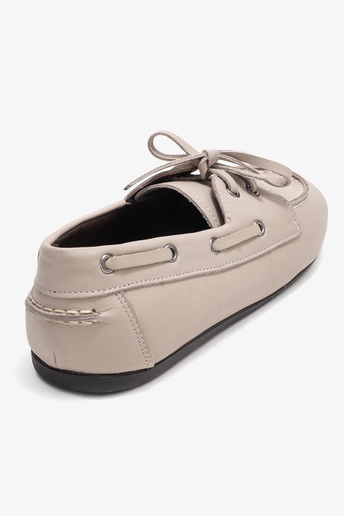Serelis Leather Lace Up Loafer, Alternate, color, Light Beige Leather