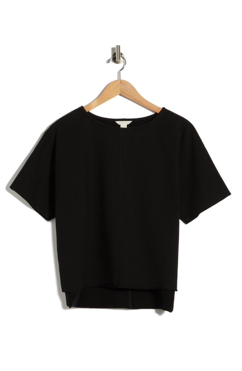 Caslon<sup>®</sup> Relaxed French Terry Shirt, Alternate, color, Black