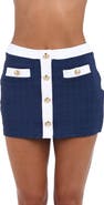 L'AGENCE Coco Colorblock High Waist Cover-Up Skirt