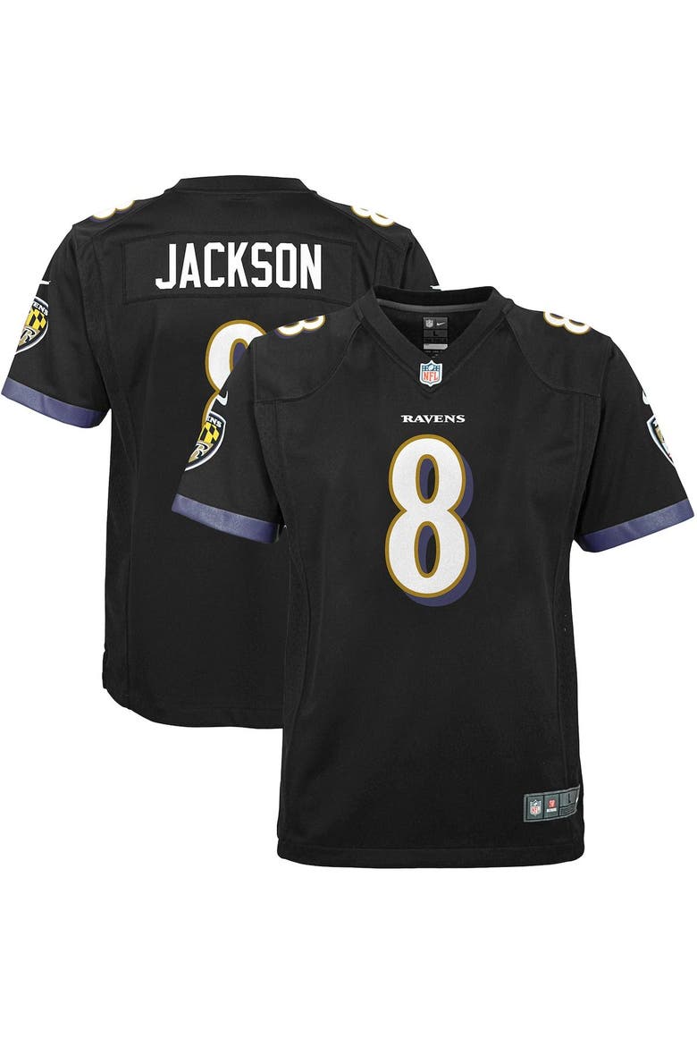 Youth Nike Lamar Jackson Black Baltimore Ravens Game Jersey, Main, color, BLACK