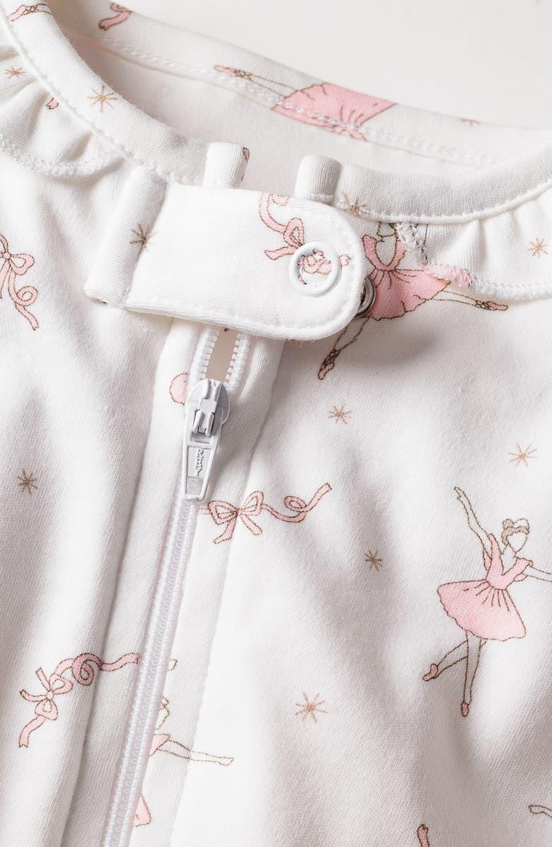 Petite Plume Sugar Plum Fairy Fitted One-Piece Pima Cotton Pajamas, Alternate, color, White