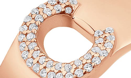 Shymi Pavé Signet Initial Ring In Gold