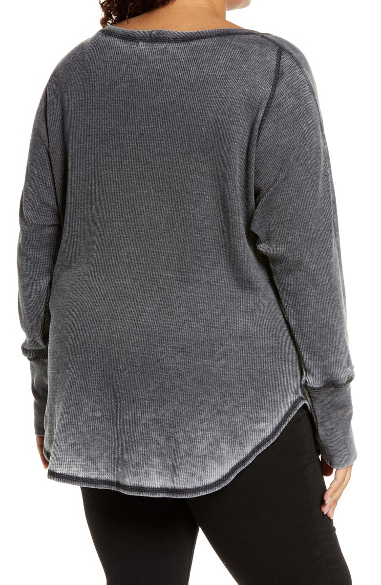 Treasure & Bond Shirttail Hem Thermal Top, Alternate, color, 