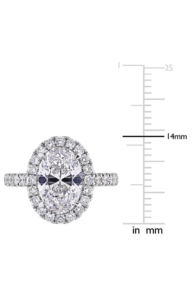 Julianna B. 3-7/8 CTW Lab-Grown Diamond Oval Halo Ring 14k, Alternate, color, White Gold