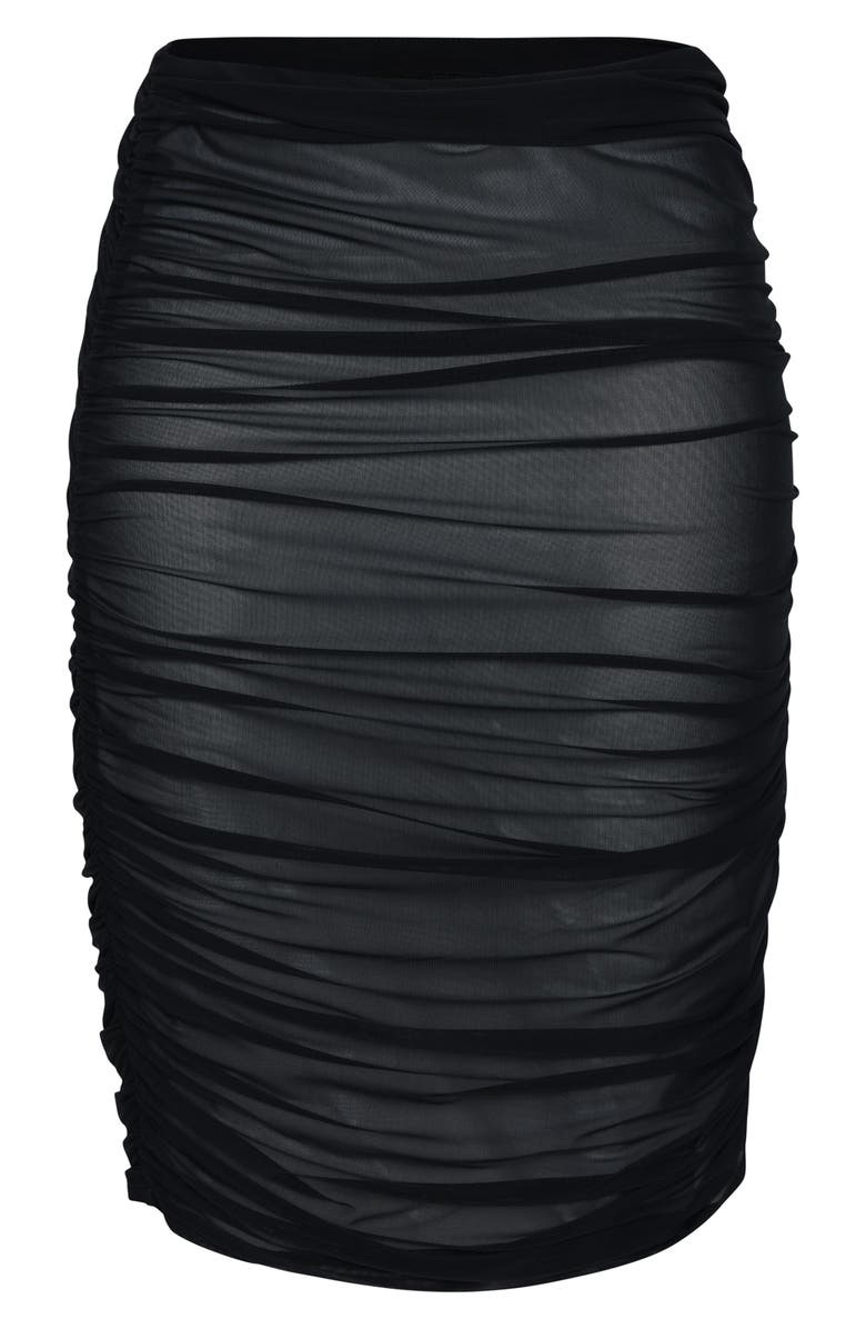 Sunshine 79 Maximal Ruched Convertible Cover-Up Skirt, Alternate, color, Black