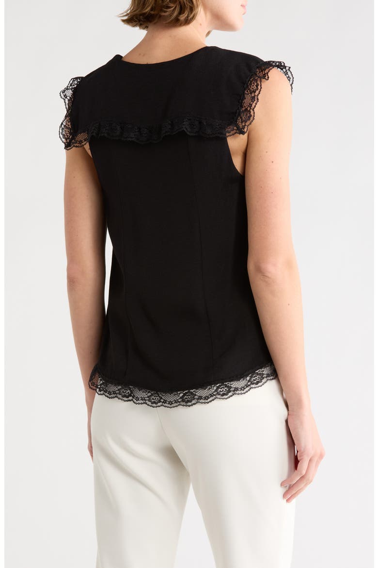 Sleeveless Tie Neck Top, Alternate, color, BLACK