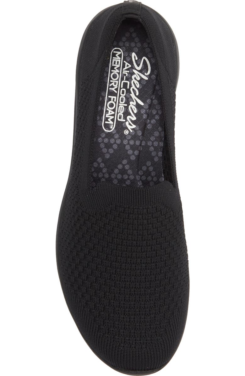 SKECHERS Arya Clear Skies Slip-On Sneaker, Alternate, color, Black