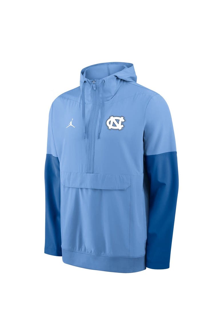 Men's Nike Carolina Blue North Carolina Tar Heels Anorak Half-Zip Hoodie Jacket, Alternate, color, Light Blue