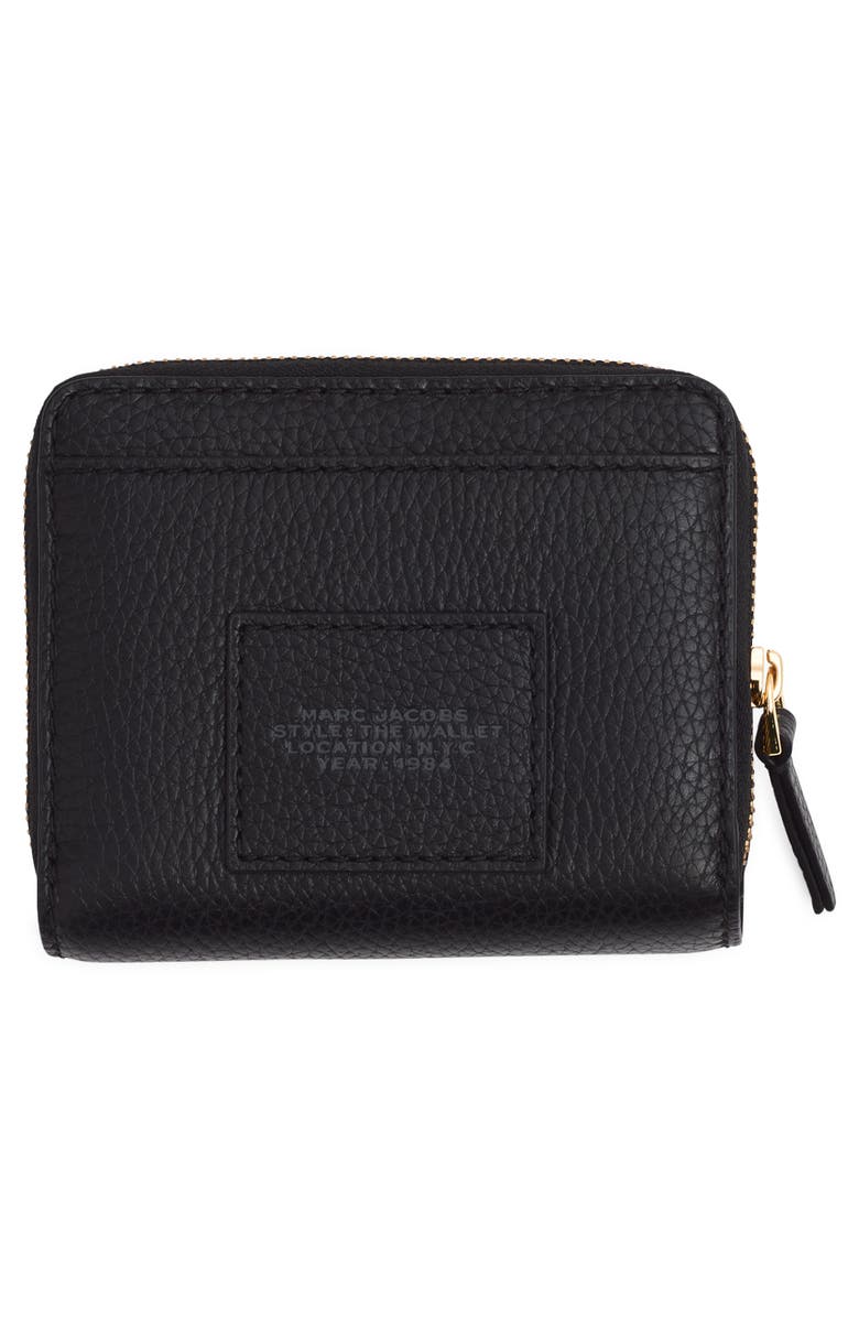 Marc Jacobs The Mini Leather Compact Wallet, Alternate, color, Black